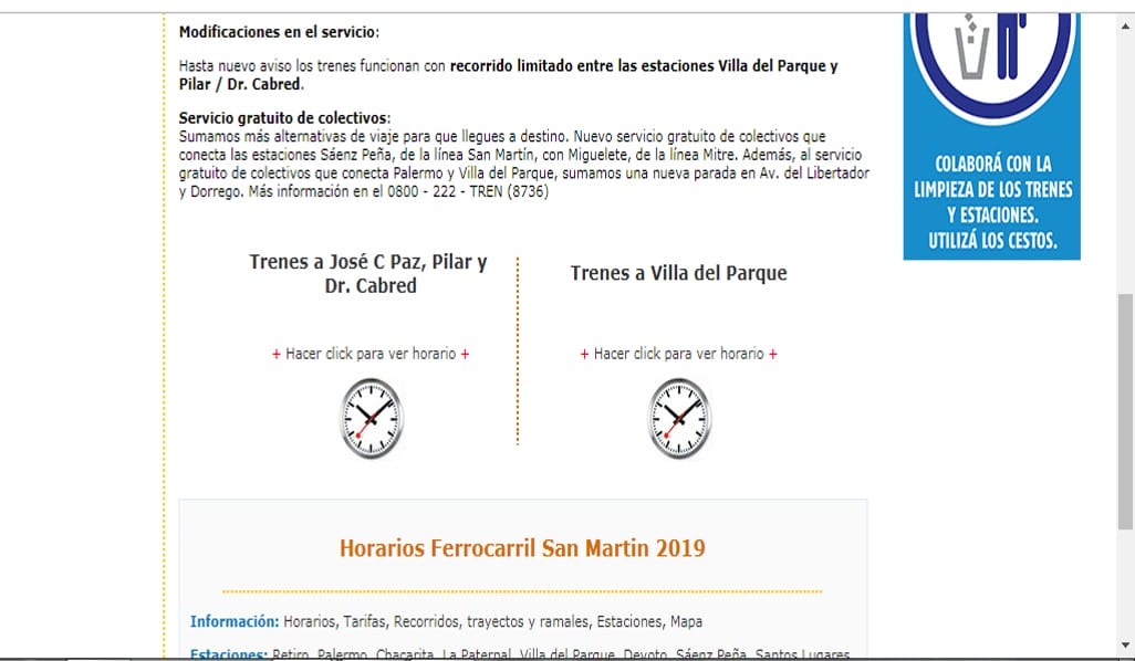 ¿Cuáles Son Los Nuevos Horarios Del Tren San Martín? Horarios Tren San Martín