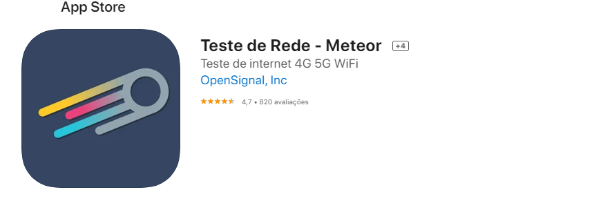 Qual Aplicativo iOS Para Ver A Velocidade Da Internet Pelo iPhone Fonte: App Store