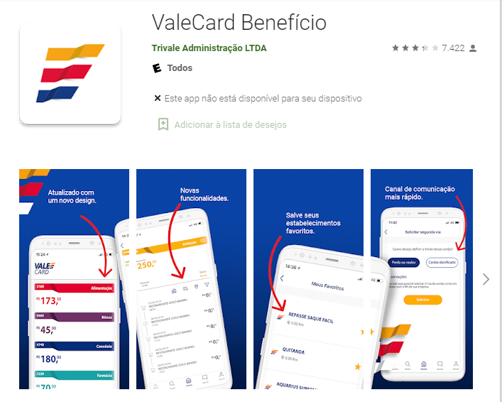 Como Ver O Saldo Do Valecard Pelo Aplicativo No Android Como Ver O Saldo Do Valecard Pelo Aplicativo No Android Fonte: Google Play