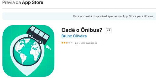 Aplicativo Para iPhone Para Ver Onde O Ônibus Está Fonte: App Store